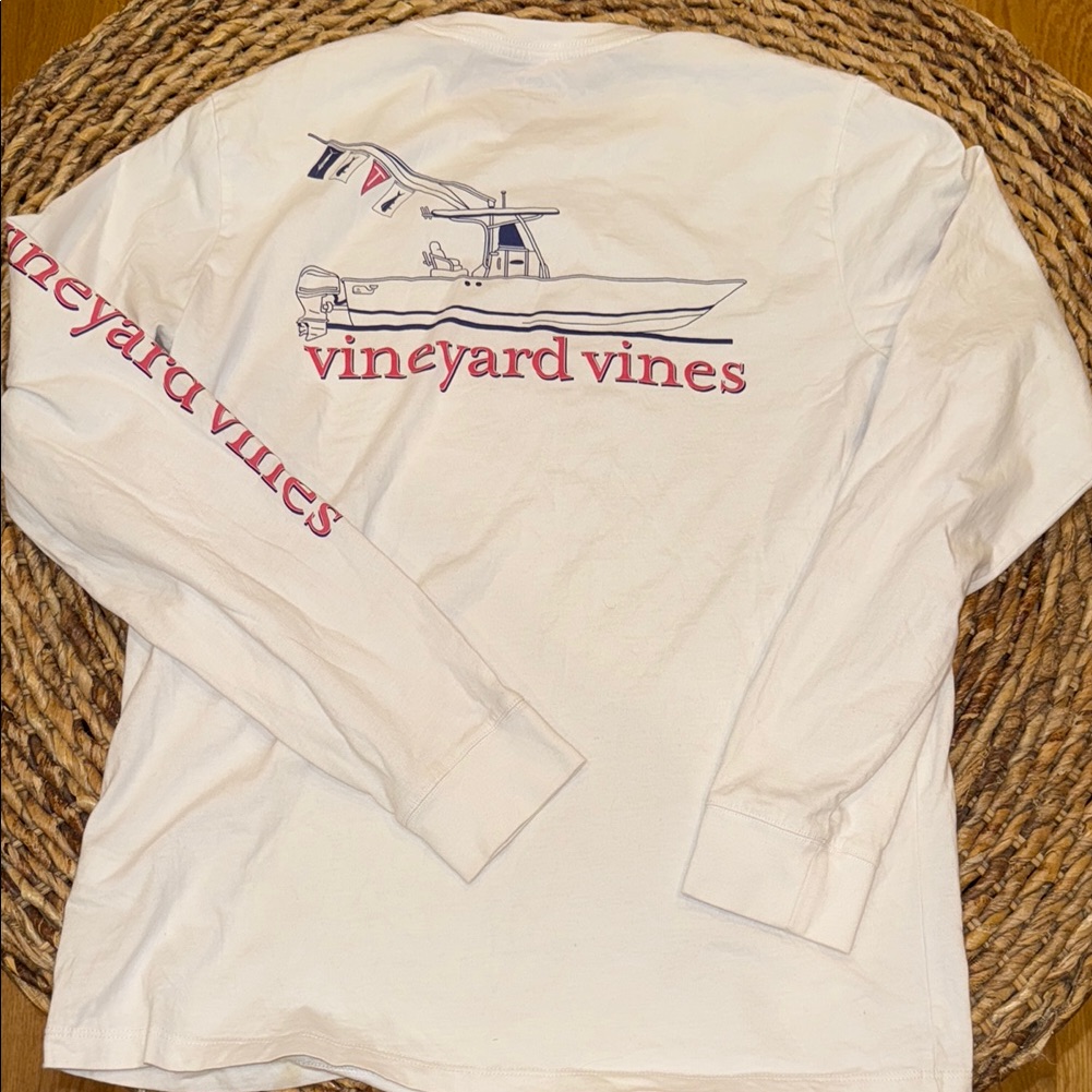 Vineyard Vines White Long Sleeve Shirt Boys Large - 16